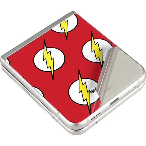 DC Comics The Flash Logo Pattern Galaxy Z Flip3 5G Skin